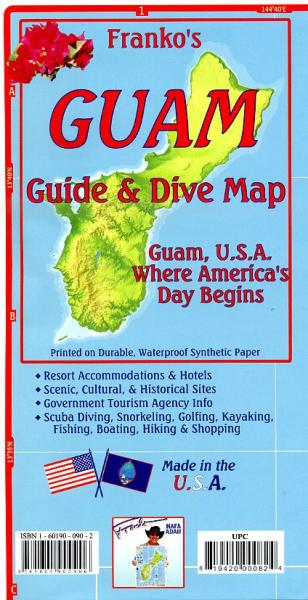 Franko's Guide Map of Guam USA 9781601900906  Franko's Maps   Landkaarten en wegenkaarten Pacifische Oceaan (Pacific)