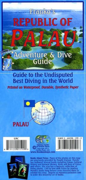 Palau 1:170.000 / 105.000 Guide & Dive Map 9781601901996  Franko's Maps   Landkaarten en wegenkaarten Pacifische Oceaan (Pacific)