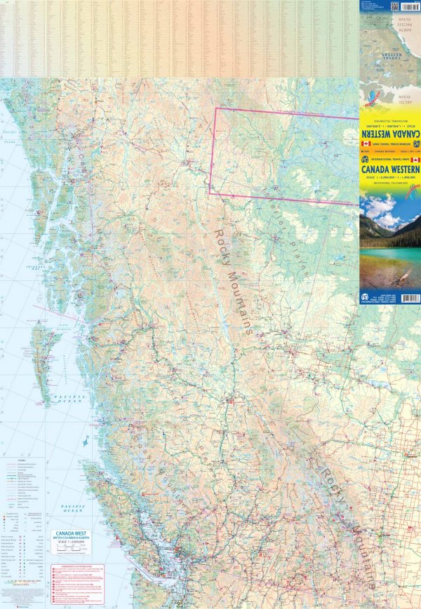 ITM Western Canada  | landkaart, autokaart 1:2.000.000/1.400.000 9781771291606  International Travel Maps   Landkaarten en wegenkaarten West-Canada