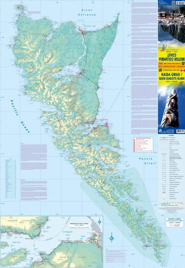 ITM Haida Gwaii, Queen Charlotte Islands | landkaart, autokaart 1:280.000 / 900.000 9781771293341  International Travel Maps   Landkaarten en wegenkaarten Vancouver en British Columbia