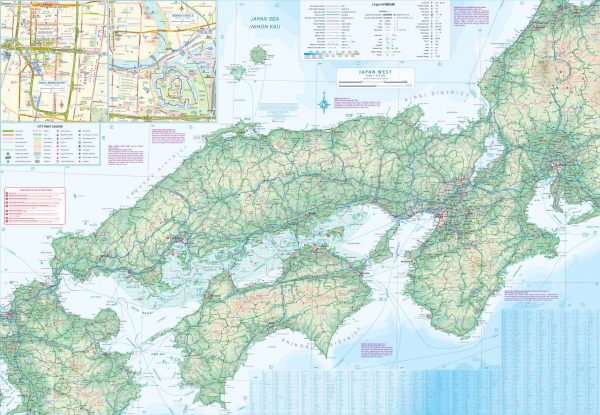 ITM Kyoto 1:12,500 and West Japan 1:670,000 9781771294096  International Travel Maps   Landkaarten en wegenkaarten Japan, Kyoto