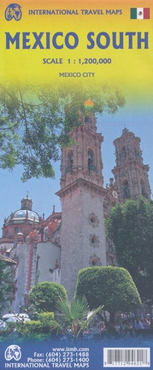 ITM Mexico South  | landkaart, autokaart 1:1.200.000 9781771294621  International Travel Maps   Landkaarten en wegenkaarten Mexico