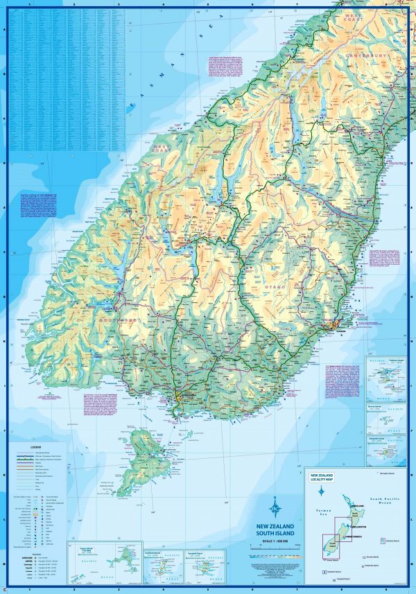 ITM New Zealand, South Island | landkaart, autokaart 1:600.000 9781771295628  International Travel Maps   Landkaarten en wegenkaarten Nieuw Zeeland