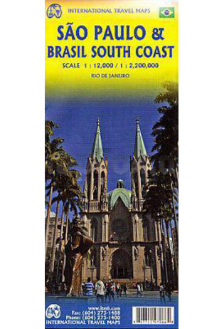 Sao Paulo + Southern Brasil | landkaart, autokaart 1:2.200.000 9781771297066  ITM   Landkaarten en wegenkaarten, Stadsplattegronden Brazilië
