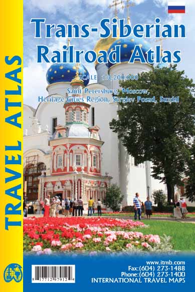 ITM Trans-Siberian Railroad Atlas 9781771297912  International Travel Maps   Landkaarten en wegenkaarten, Wegenatlassen Transsiberische Spoorlijn