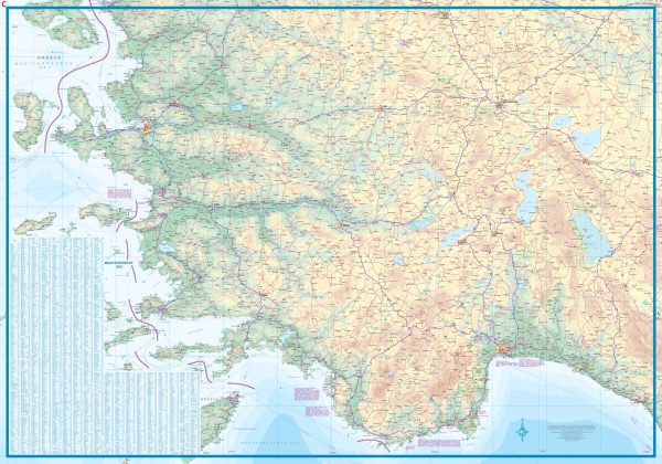ITM Turkije Zuidkust  | landkaart, autokaart 1:550.000 9781771297936  International Travel Maps   Landkaarten en wegenkaarten Turkije