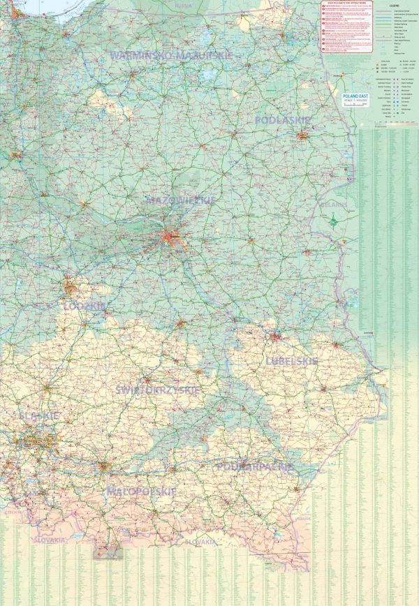 ITM Warschau 1:9000 en Oost-Polen 1:650.000 9781771298995  International Travel Maps   Landkaarten en wegenkaarten, Stadsplattegronden Warschau en Midden-Polen