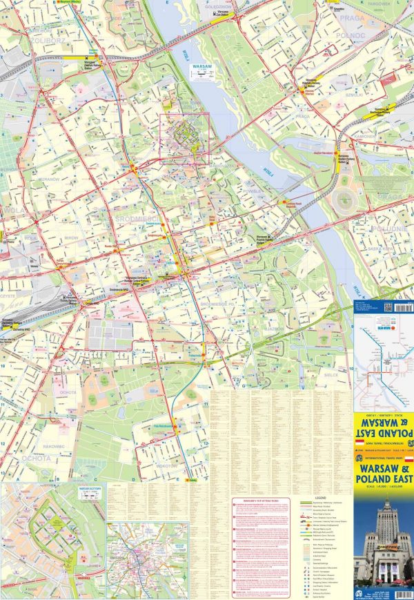 ITM Warschau 1:9000 en Oost-Polen 1:650.000 9781771298995  International Travel Maps   Landkaarten en wegenkaarten, Stadsplattegronden Warschau en Midden-Polen
