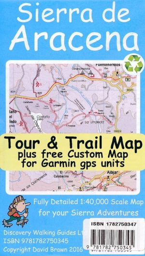 Sierra de Aracena Tour + Trail Map 1:40.000 9781782750345  Discovery Guides Wandelkaarten Spanje  Wandelkaarten Cádiz, Costa de la Luz, Huelva