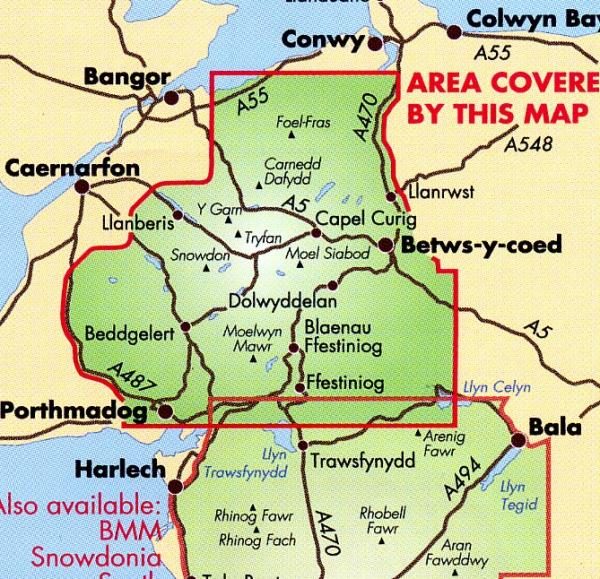 Snowdonia North Mountain Map | wandelkaart 1:40.000 9781851374724  Harvey Maps   Wandelkaarten Noord-Wales, Anglesey, Snowdonia