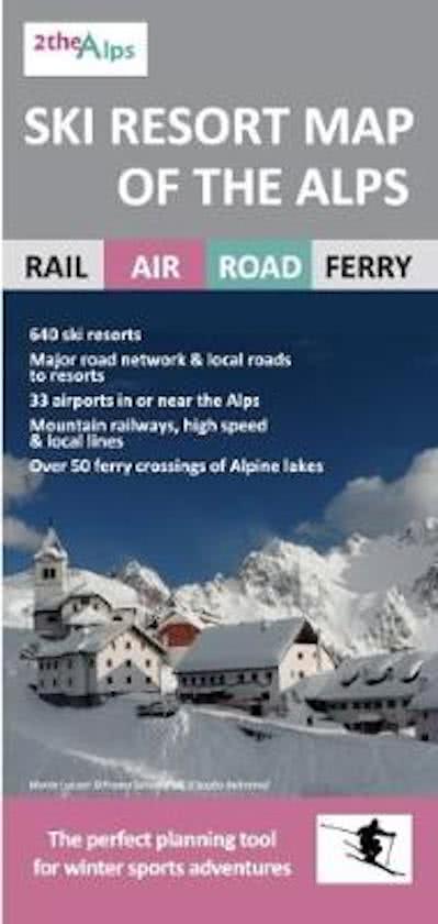 Ski Rail map of the Alps (skirailmap) 9781858797250  Lascelles   Landkaarten en wegenkaarten, Wintersport Zwitserland en Oostenrijk (en Alpen als geheel)