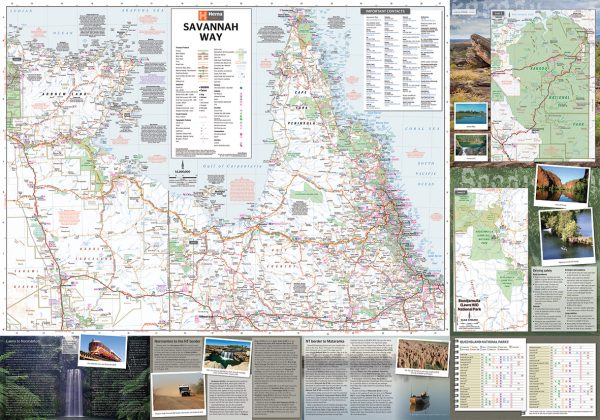 Savannah Way, Cairns to Broome 9781865007335  Hema Maps   Landkaarten en wegenkaarten Australië
