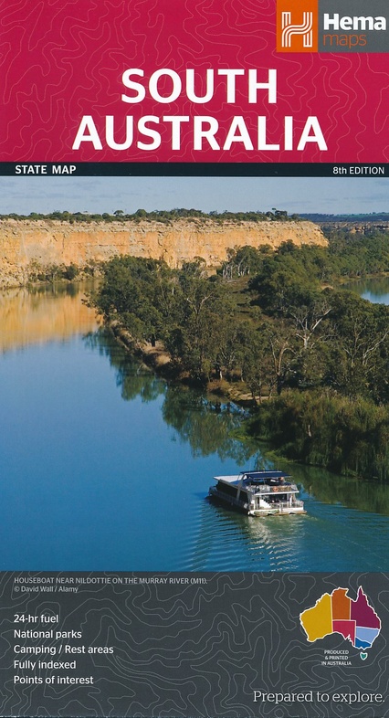 South Australia 1:1.800.000 9781865009865  Hema Maps   Landkaarten en wegenkaarten Australië
