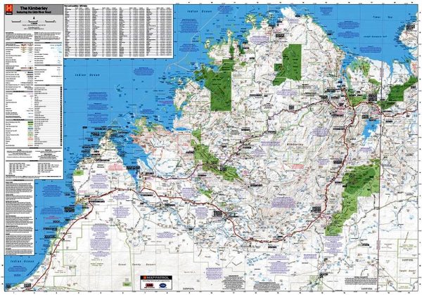 Kimberley | overzichtskaart 1:1milj. + inzetten 9781876413705  Hema Maps   Landkaarten en wegenkaarten Australië
