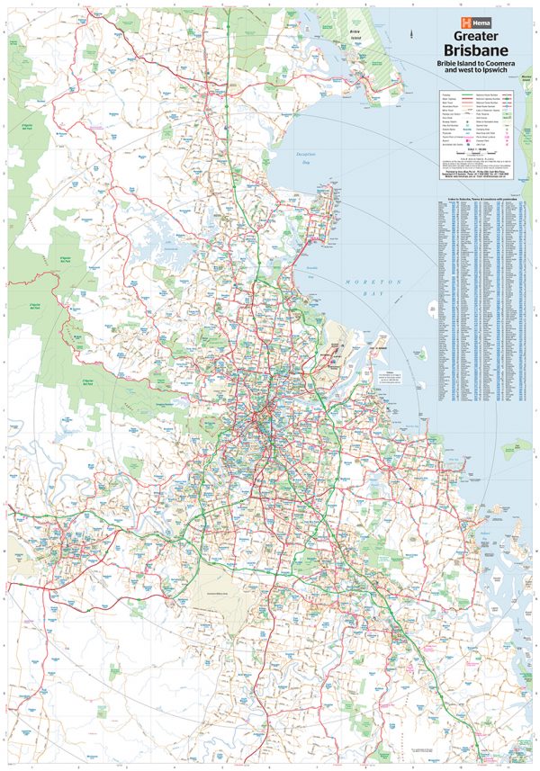 Brisbane | stadsplattegrond 9781876413859  Hema Maps   Stadsplattegronden Australië