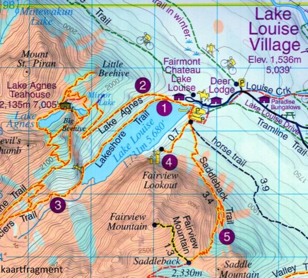 Lake Louise + Yoho 1:50.000 9781895526875  Gem Trek Publishing Wandelkaarten Canada  Wandelkaarten Canadese Rocky Mountains