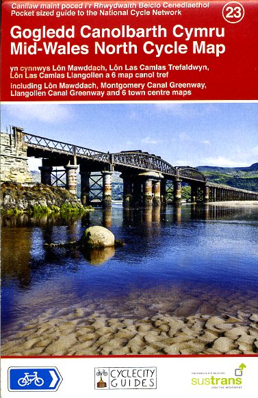 CCG23 Mid-Wales North Cycle Map 1:110.000 9781900623421  Cycle City Guides / Sustrans   Fietskaarten Noord-Wales, Anglesey, Snowdonia