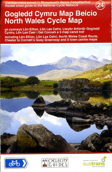 CCG24 North Wales Cycle Map 1:110.000 9781900623438  Cycle City Guides / Sustrans   Fietskaarten Noord-Wales, Anglesey, Snowdonia