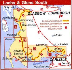 Loch + Glens South 9781901389647  Sustrans Nat. Cycle Network  Fietskaarten Zuid-Schotland