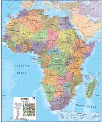 [05] Afrika 1:8.000.000 Political 9781903030837  MAPS International   Wandkaarten Afrika