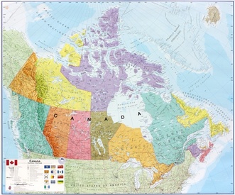 Canada 1:5.700.000, wandkaart 9781904892380  MAPS International   Wandkaarten Canada