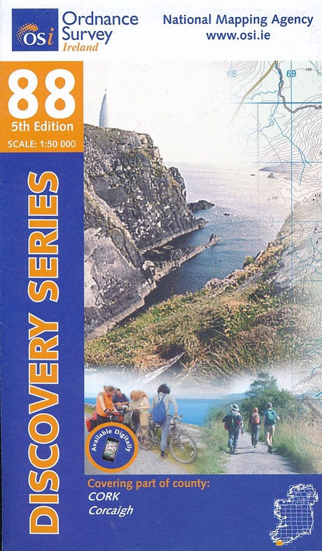 DM-88 | wandelkaart 9781908852571  Ordnance Survey Ireland Discovery Maps 1:50.000  Wandelkaarten Munster, Cork & Kerry