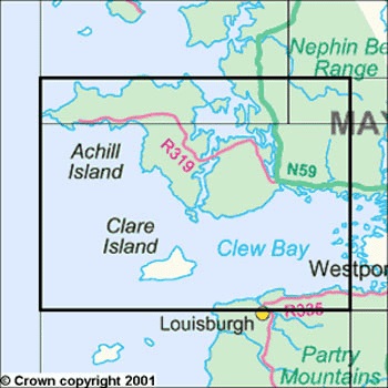 DM-30  Mayo - Clare Island 9781908852595  Ordnance Survey Ireland Discovery Maps 1:50.000  Wandelkaarten Galway, Connemara, Donegal