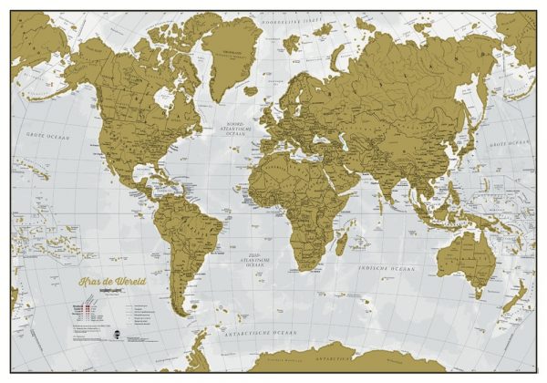 Scratch Map  Wereld (Nederlandstalig) 9781910378700  MAPS International   Wandkaarten Wereld als geheel