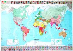 [08]  701 World (geplastificeerd) Wereldkaart 9782061010716  Michelin   Wandkaarten Wereld als geheel