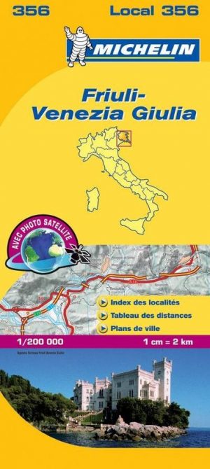 356 Friuli, Venezia Giulia | Michelin  wegenkaart, autokaart 1:200.000 9782067127180  Michelin Michelin Italië 1:200.000  Landkaarten en wegenkaarten Veneto, Friuli