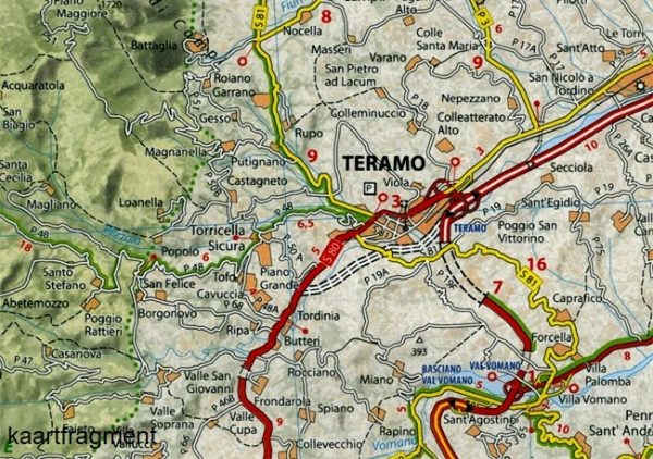 361 Abruzzo, Molise | Michelin  wegenkaart, autokaart 1:200.000 9782067127234  Michelin Michelin Italië 1:200.000  Landkaarten en wegenkaarten Abruzzen en Molise