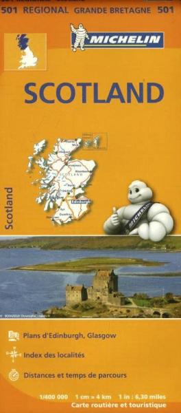 501 Schotland | Michelin  wegenkaart, autokaart 1:400.000 9782067183193  Michelin   Landkaarten en wegenkaarten Schotland