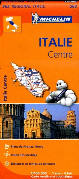 563 Italië Midden | Michelin  wegenkaart, autokaart 1:400.000 9782067183995  Michelin   Landkaarten en wegenkaarten Midden-Italië