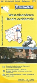 Michelin wegenkaart provincie West-Vlaanderen 1:150.000 9782067185289  Michelin België 1:150.000  Landkaarten en wegenkaarten Gent, Brugge & westelijk Vlaanderen