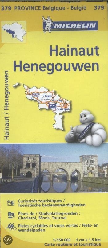 Michelin wegenkaart provincie Henegouwen 1:150.000 9782067185364  Michelin België 1:150.000  Landkaarten en wegenkaarten Wallonië (Ardennen)