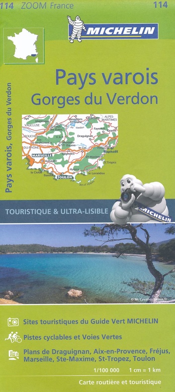 114  Cote d Azur / Var / Gorges du Verdon 1:100.000 9782067209824  Michelin Zoom  Landkaarten en wegenkaarten Haute-Provence, Verdon, Var