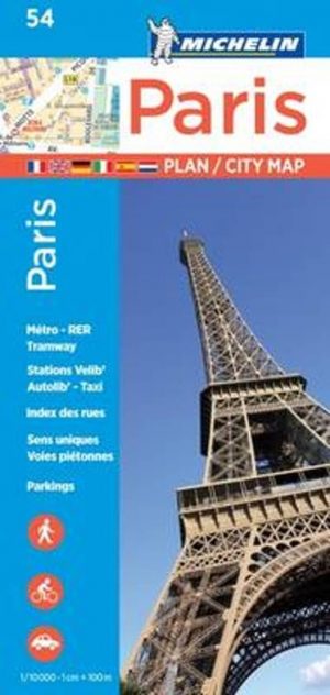 054  Paris | Michelin stadsplattegrond Parijs 1:10.000 9782067211568  Michelin Stadsplattegronden  Stadsplattegronden Parijs, Île-de-France