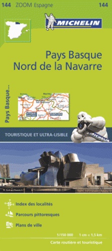 144  Pirineos Atlánticos 1:150.000 9782067218109  Michelin Zoom  Landkaarten en wegenkaarten Baskenland, Navarra, Rioja