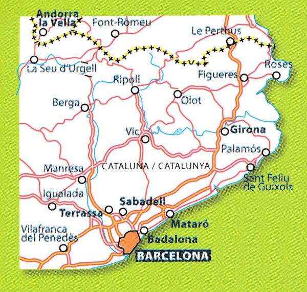 147 Barcelona y alrededores - zoom 1:150.000 9782067218178  Michelin Michelin Spanje, Zoom  Landkaarten en wegenkaarten Catalonië