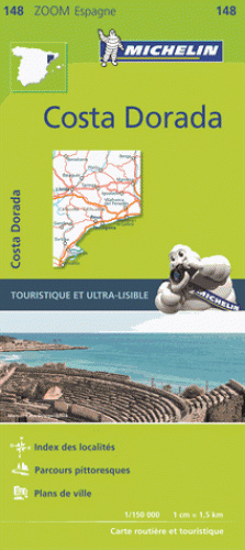 148  Costa Dorada  - zoom 1:150.000 9782067218208  Michelin Michelin Spanje, Zoom  Landkaarten en wegenkaarten Catalonië