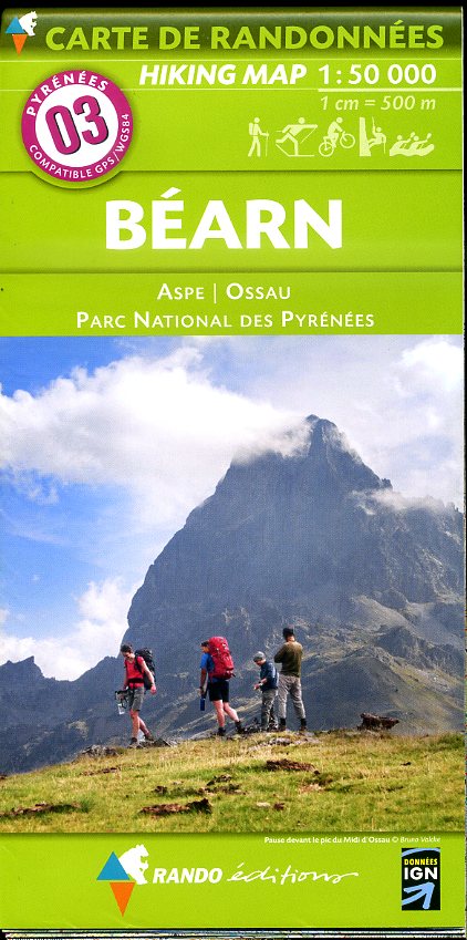 RP-03  Béarn 1:50.000 9782344008058  Rando Editions Randonnées Pyrénéennes  Wandelkaarten Franse Pyreneeën