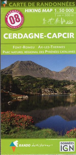 RP-08  Cerdagne/ Capcir 1:50.000 9782344013373  Rando Editions Randonnées Pyrénéennes  Wandelkaarten Franse Pyreneeën