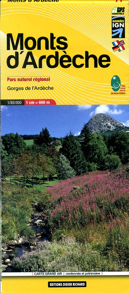 LB-11  Ardèche | wandelkaart 1:60.000 9782723476744  Libris Carte de Randonnée  Wandelkaarten Ardèche, Drôme