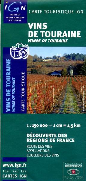 Vins de Touraine | wines of Touraine 9782758501862  IGN   Landkaarten en wegenkaarten, Wijnreisgidsen Loire & Centre
