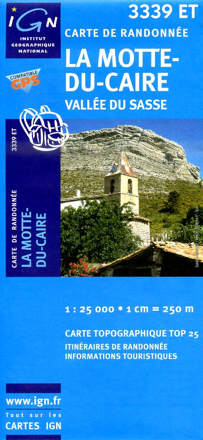 wandelkaart 3339ET La Motte-du-Caire 1:25.000 9782758522621  IGN IGN 25 Franse Alpen/ zuidhelft  Wandelkaarten Franse Alpen: zuid