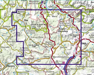 TSQ-09 Diois, Devoluy, Haute Vallée de la Drôme | IGN overzichts- en wandelkaart 9782758526544  IGN TOP 75  Landkaarten en wegenkaarten, Wandelkaarten Ardèche, Drôme