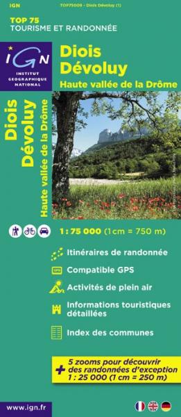 TSQ-09 Diois, Devoluy, Haute Vallée de la Drôme | IGN overzichts- en wandelkaart 9782758526544  IGN TOP 75  Landkaarten en wegenkaarten, Wandelkaarten Ardèche, Drôme