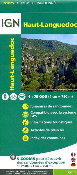 TSQ-22 Haut-Languedoc | IGN overzichts- en wandelkaart 9782758528999  IGN TOP 75  Fietskaarten, Wandelkaarten Cevennen, Languedoc