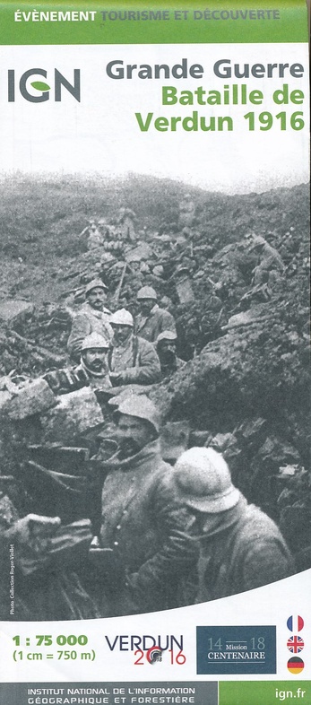 Bataille de Verdun-1916 9782758535805  IGN   Landkaarten en wegenkaarten Champagne, Franse Ardennen
