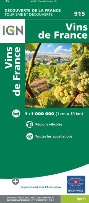 915  Vins de France | kaart van de wijngebieden in Frankrijk 9782758540298  IGN   Landkaarten en wegenkaarten, Wijnreisgidsen Frankrijk
